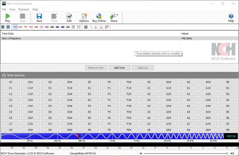 Tone Generator Free Download - EasyFreeware